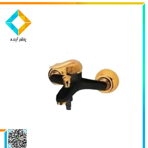 شیر حمام زرشام مدل مرجان مشکی طلایی