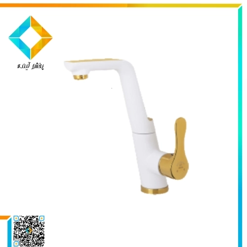 شیر روشویی نوتریکا مدل سلین سفید طلایی