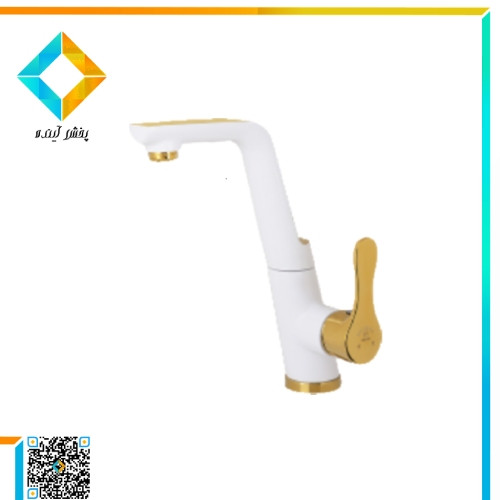 شیر روشویی نوتریکا مدل سلین سفید طلایی