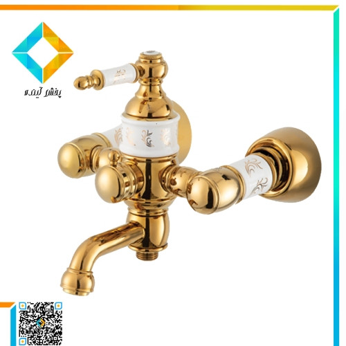شیر حمام کیان مدل کاترین سفید طلایی