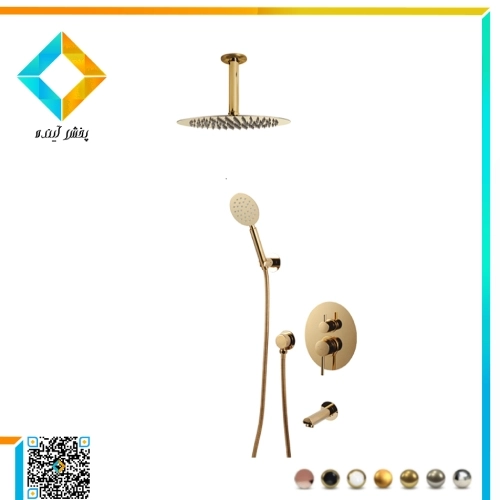 ست شیرآلات حمام توکار آرتین مدل آرمان تیپ 4 کروم